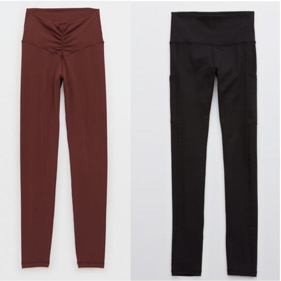 NWT Aerie Real Me & The Hugger High Waisted Leggings Yoga Gym Bundle Size XXL - Picture 2 of 8